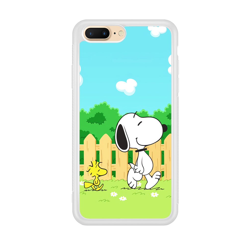 Snoopy Morning Walk iPhone 8 Plus Case