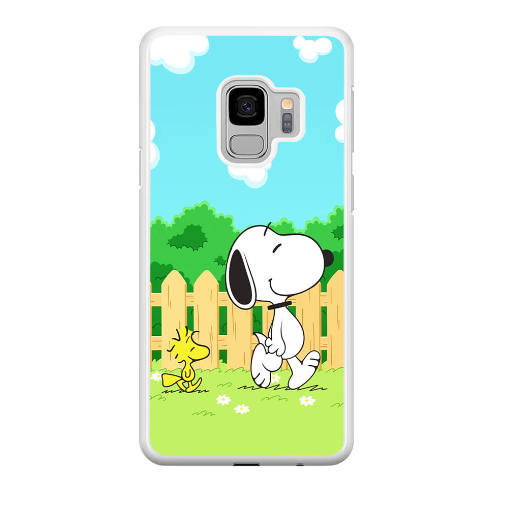Snoopy Morning Walk Samsung Galaxy S9 Case