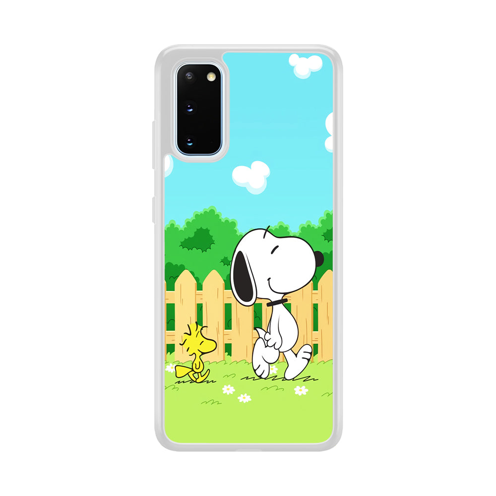 Snoopy Morning Walk Samsung Galaxy S20 Case