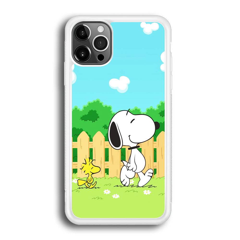 Snoopy Morning Walk iPhone 12 Pro Max Case