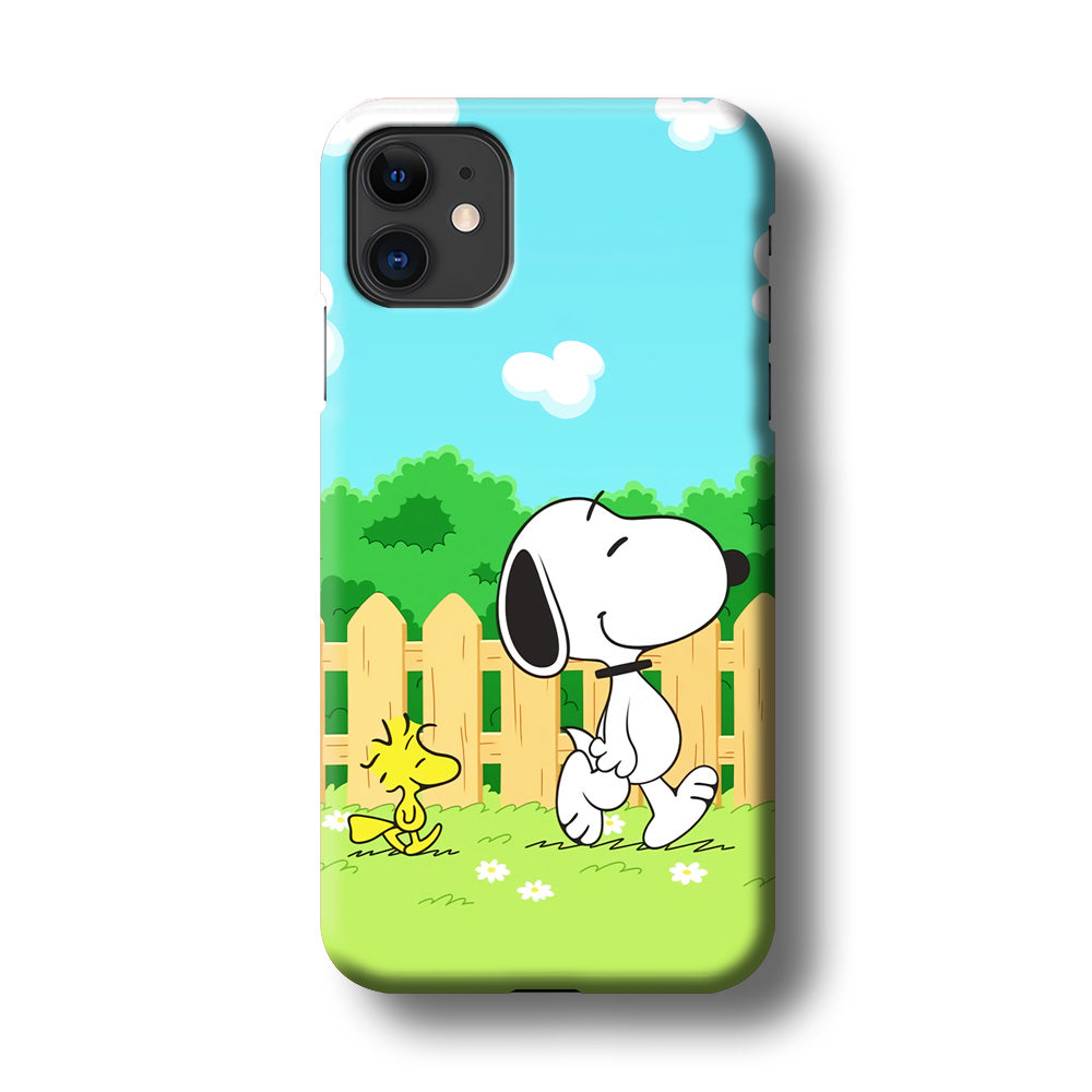 Snoopy Morning Walk iPhone 11 Case