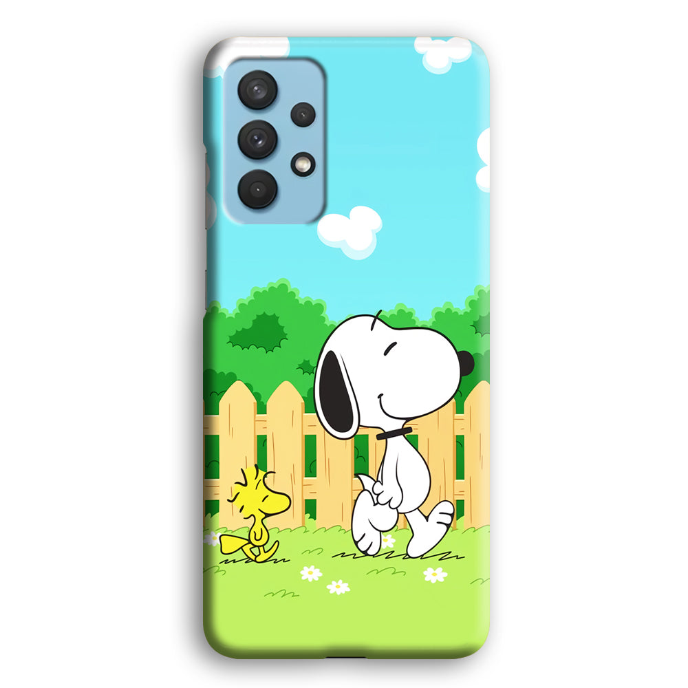 Snoopy Morning Walk Samsung Galaxy A32 Case