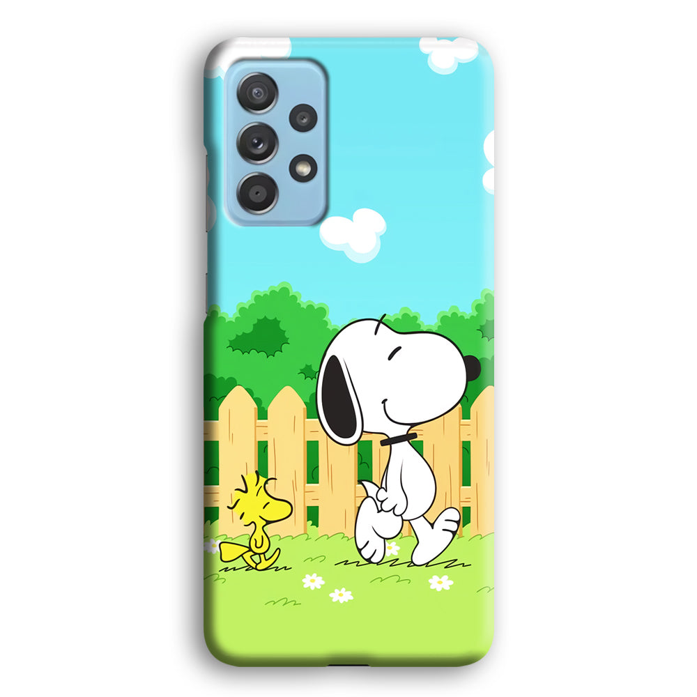Snoopy Morning Walk Samsung Galaxy A72 Case