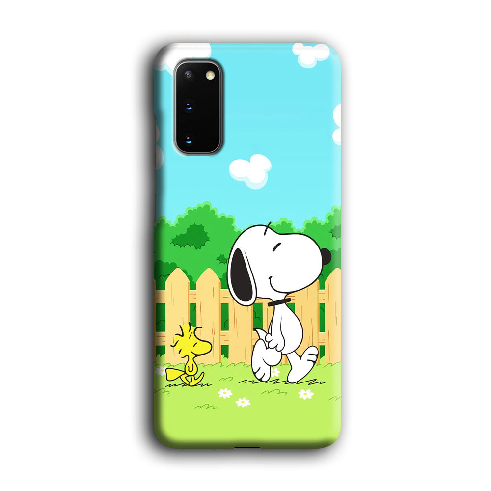 Snoopy Morning Walk Samsung Galaxy S20 Case