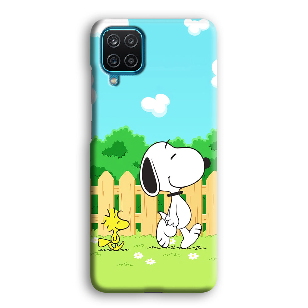 Snoopy Morning Walk Samsung Galaxy A12 Case