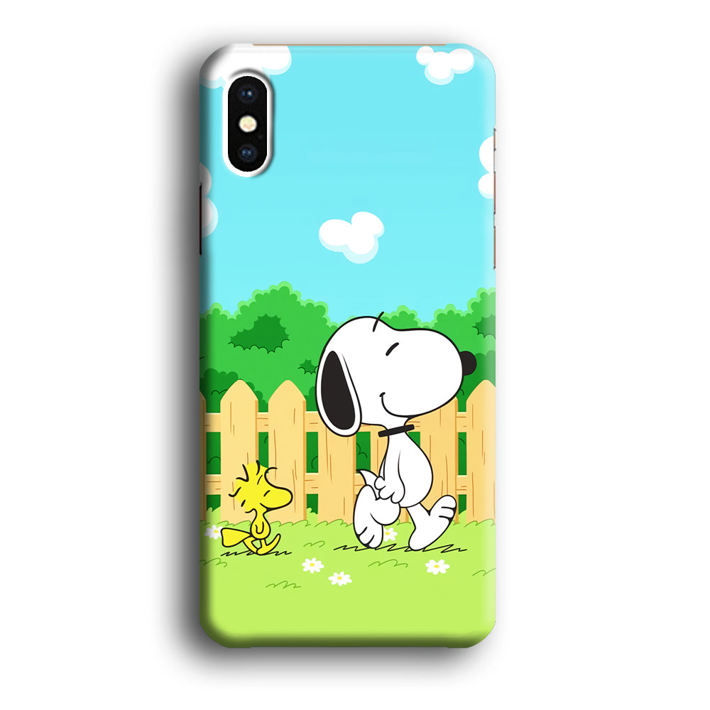 Snoopy Morning Walk iPhone XS Case