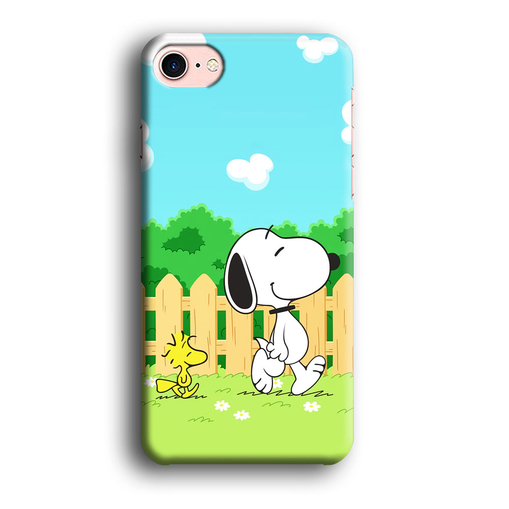 Snoopy Morning Walk iPhone 8 Case