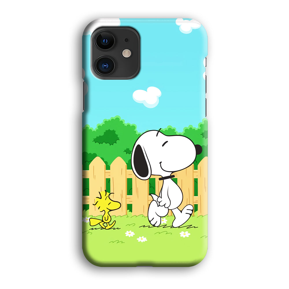 Snoopy Morning Walk iPhone 12 Case