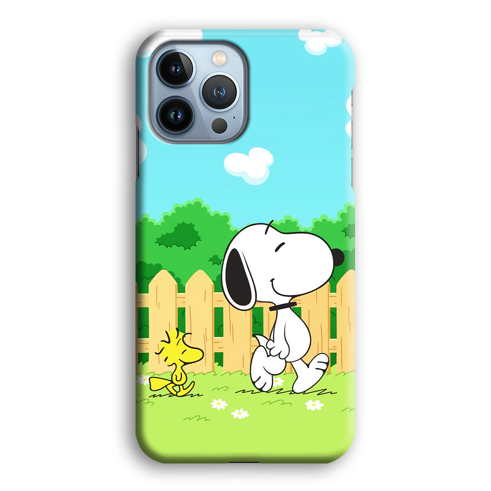 Snoopy Morning Walk iPhone 13 Pro Max Case