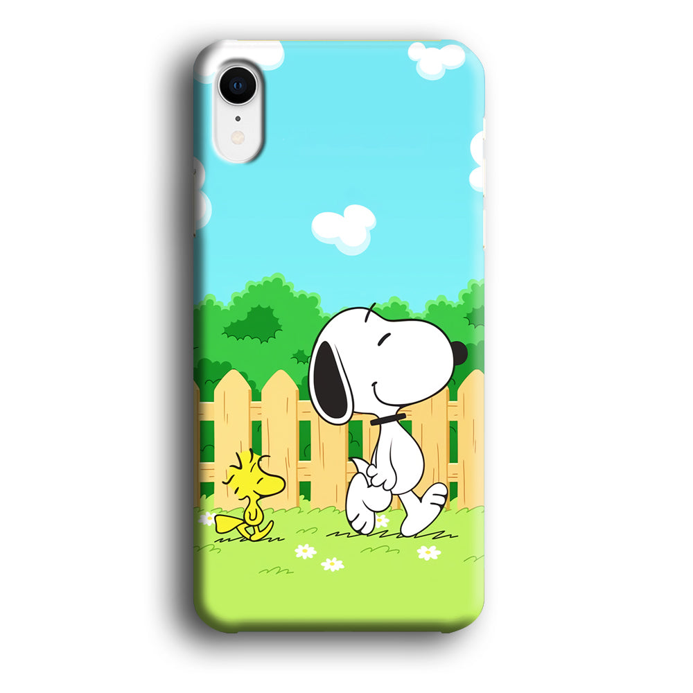 Snoopy Morning Walk iPhone XR Case
