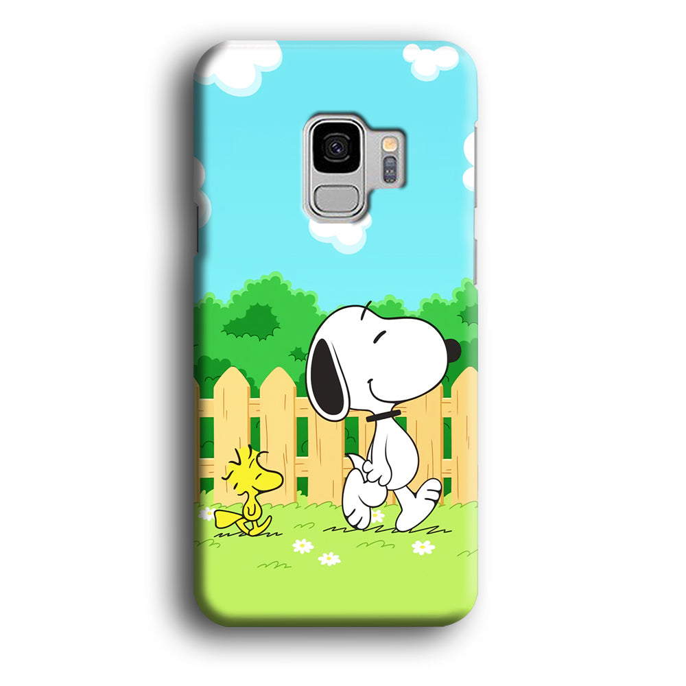 Snoopy Morning Walk Samsung Galaxy S9 Case