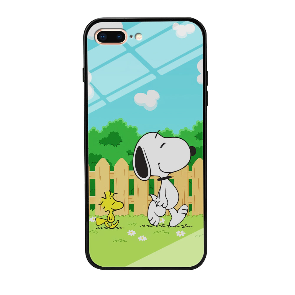 Snoopy Morning Walk iPhone 8 Plus Case