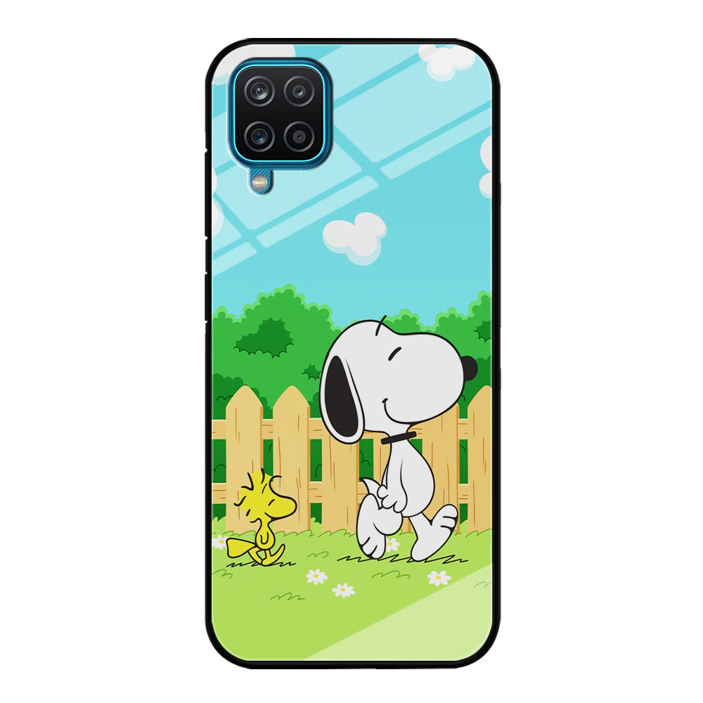 Snoopy Morning Walk Samsung Galaxy A12 Case