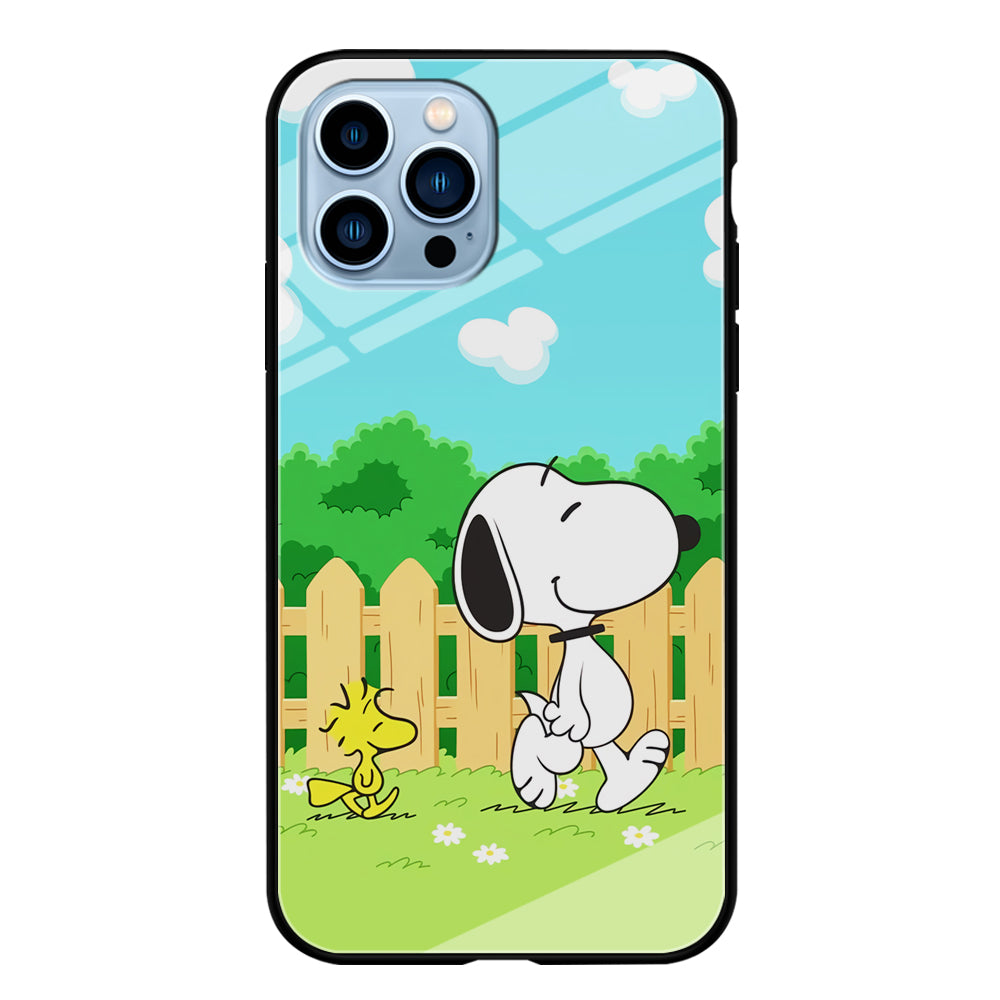 Snoopy Morning Walk iPhone 13 Pro Max Case