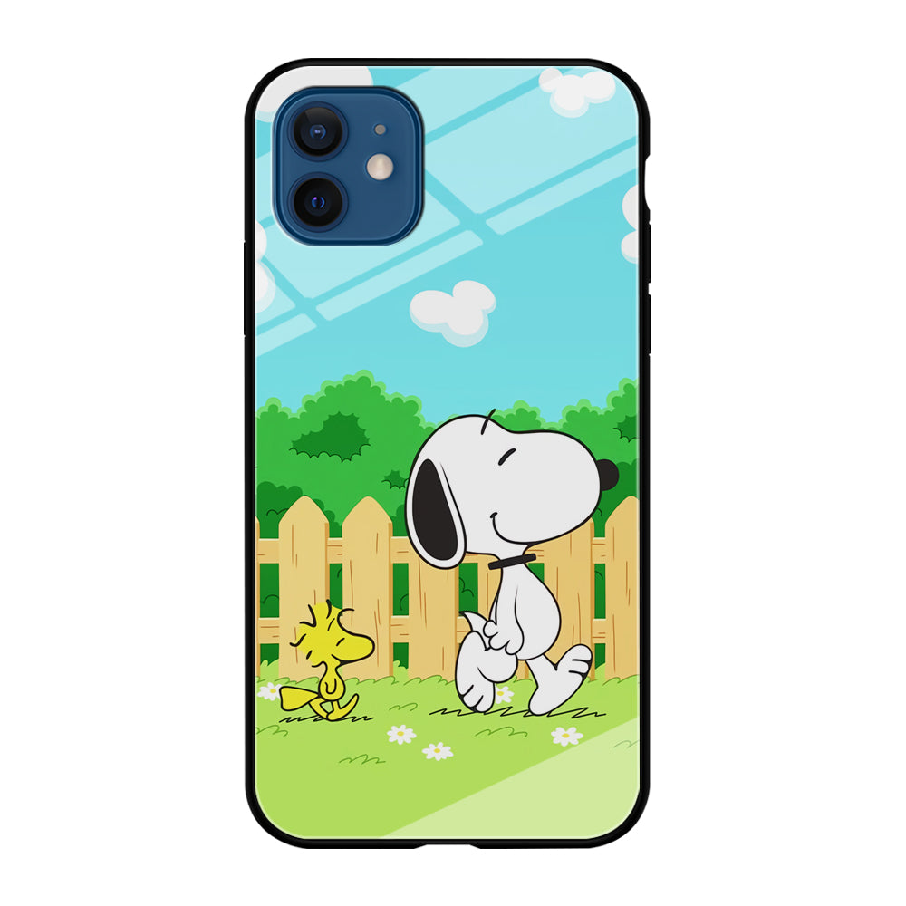 Snoopy Morning Walk iPhone 12 Case