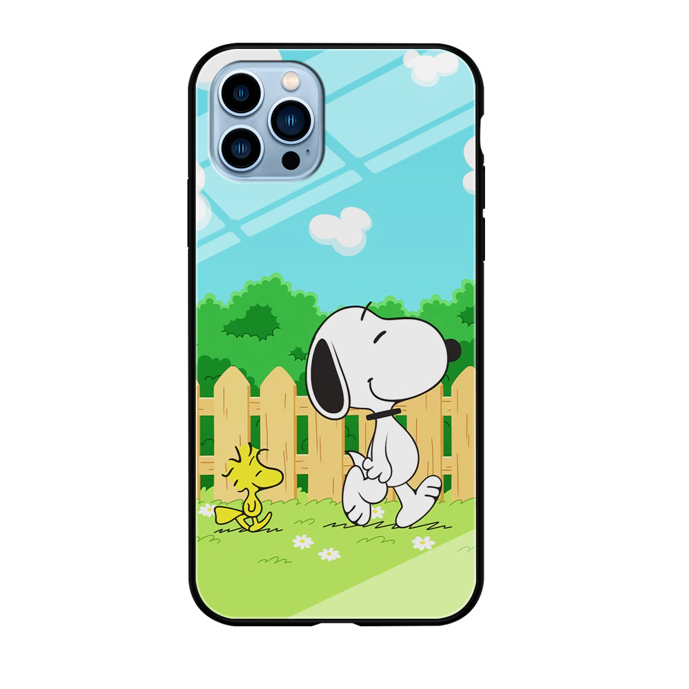 Snoopy Morning Walk iPhone 12 Pro Max Case