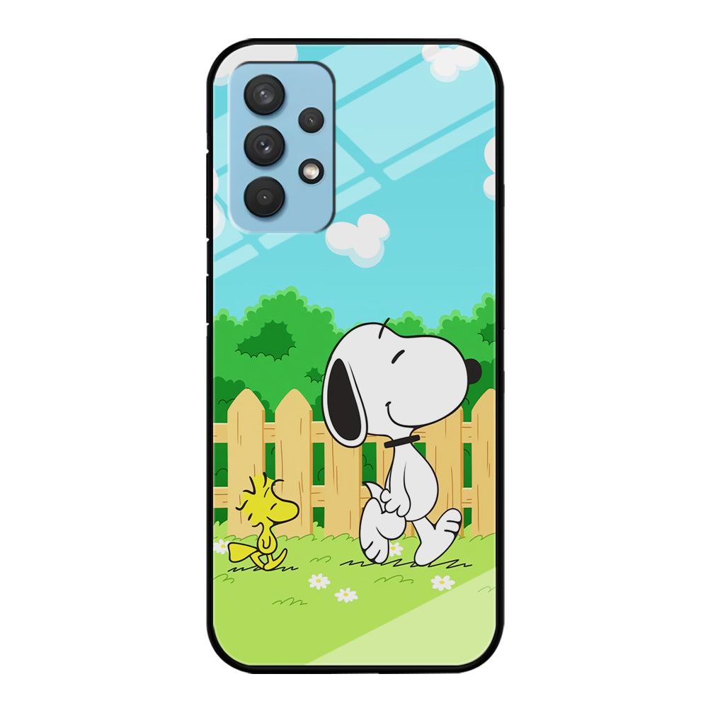 Snoopy Morning Walk Samsung Galaxy A32 Case