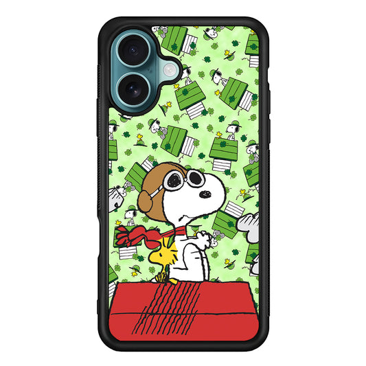 Snoopy Pilot Role iPhone 16 Case