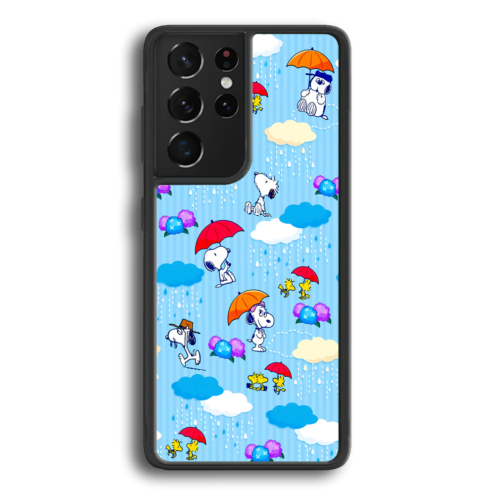 Snoopy Rainy Moment Aesthetic Samsung Galaxy S21 Ultra Case