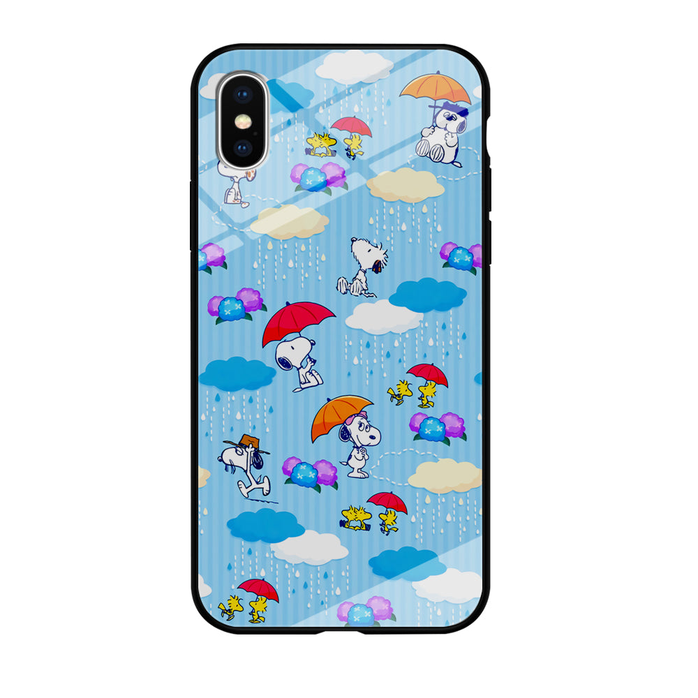 Snoopy Rainy Moment Aesthetic iPhone XS Case