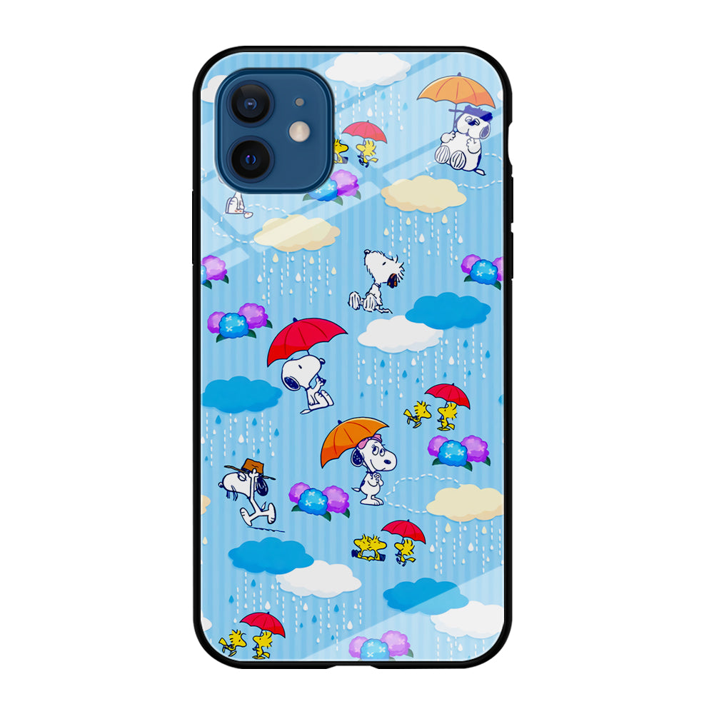 Snoopy Rainy Moment Aesthetic iPhone 12 Case