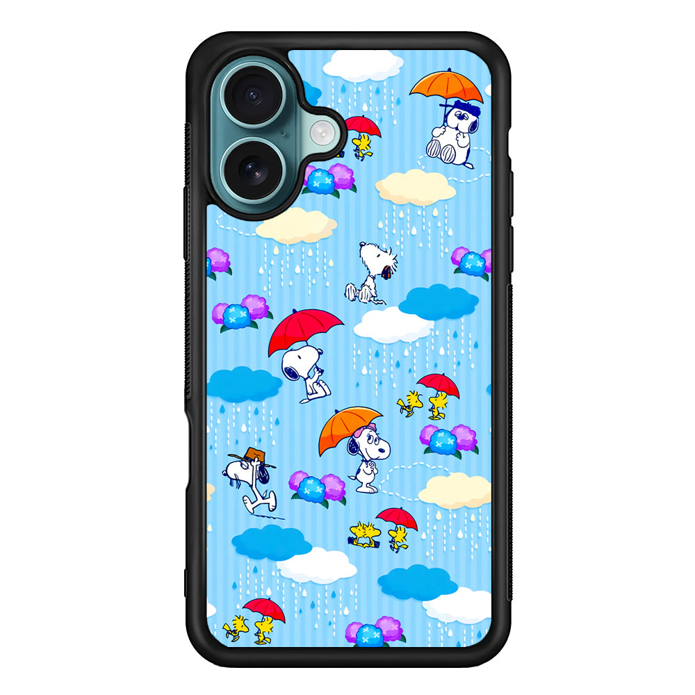 Snoopy Rainy Moment Aesthetic iPhone 16 Case