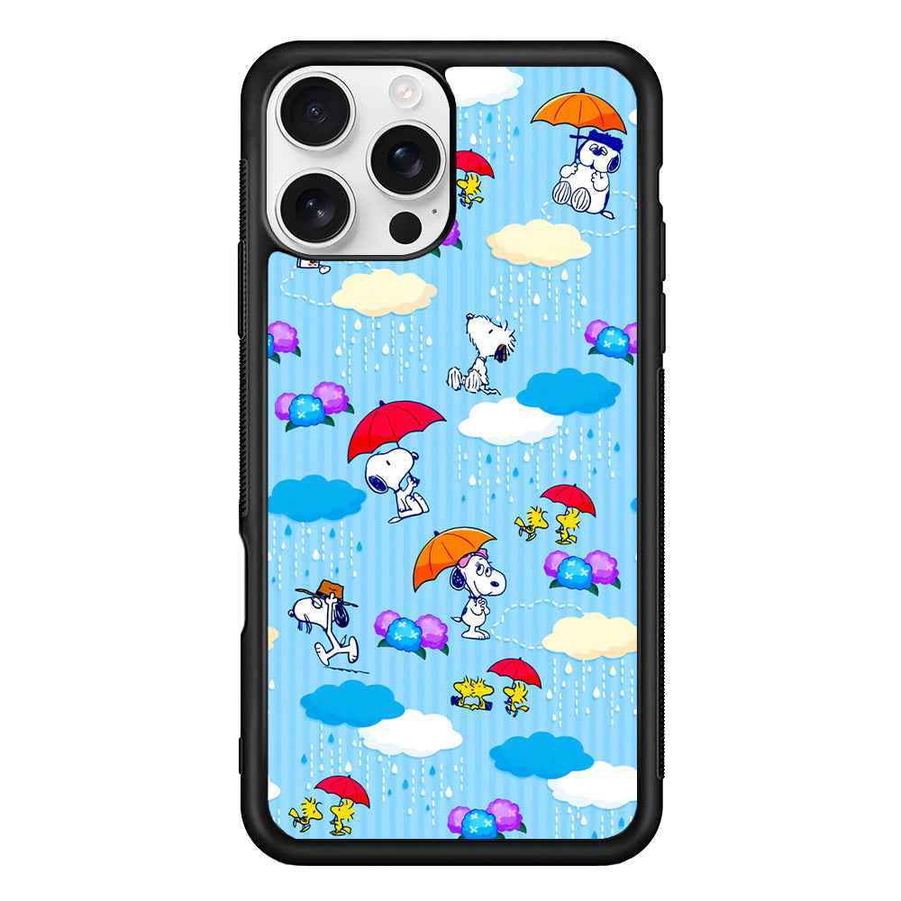 Snoopy Rainy Moment Aesthetic iPhone 16 Pro Case