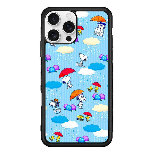 Snoopy Rainy Moment Aesthetic iPhone 16 Pro Case