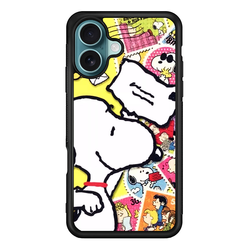 Snoopy Sending The Letter iPhone 16 Case