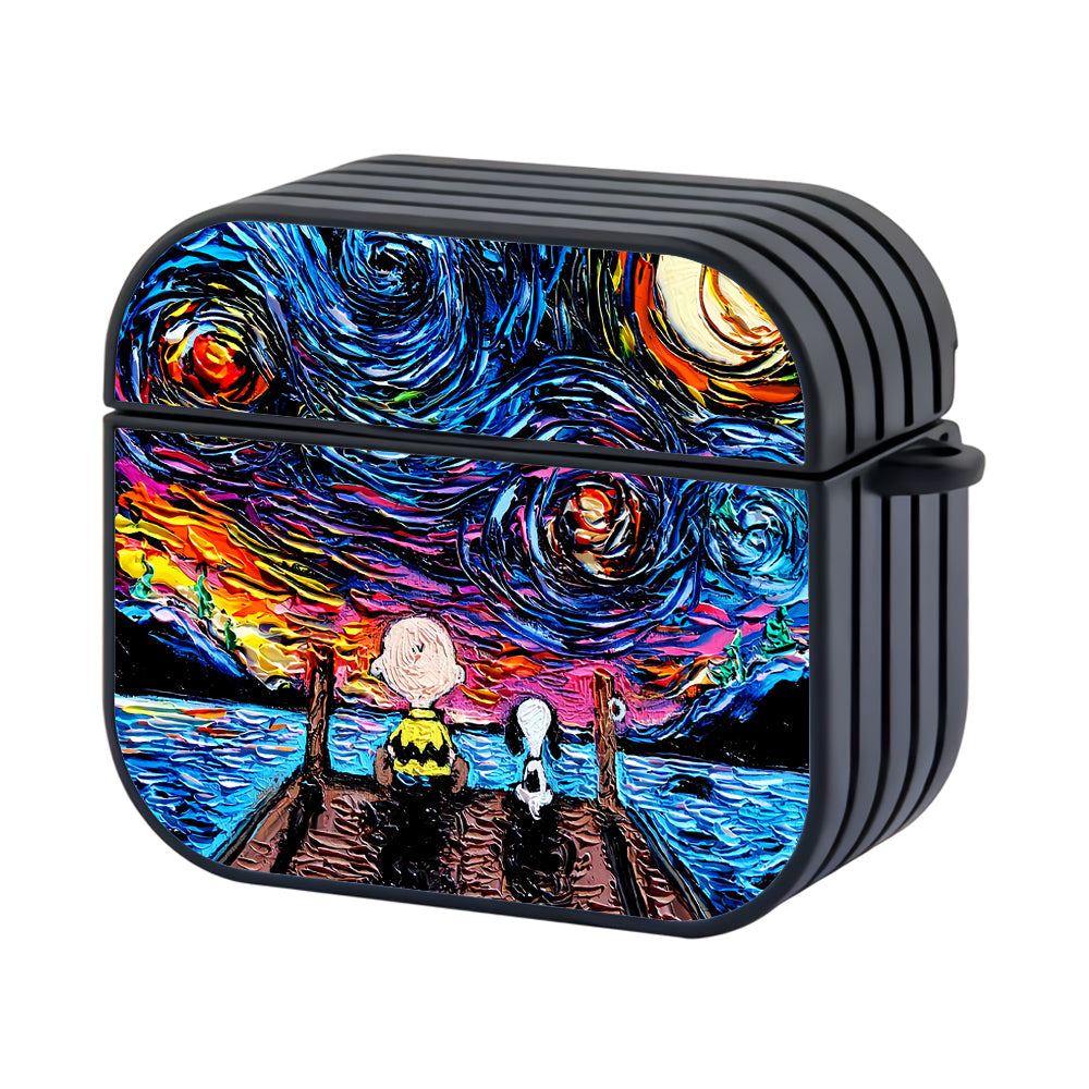 Snoopy Starry Night Painting Apple Airpods 4 Case