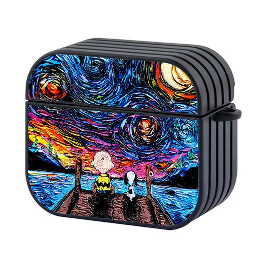 Snoopy Starry Night Painting Apple Airpods 4 Case