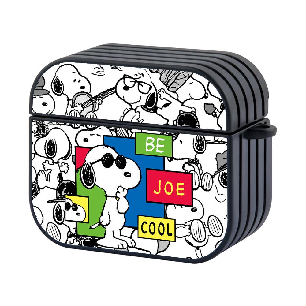 Snoopy Stay to be Joe Cool Apple Airpods 4 Case Black