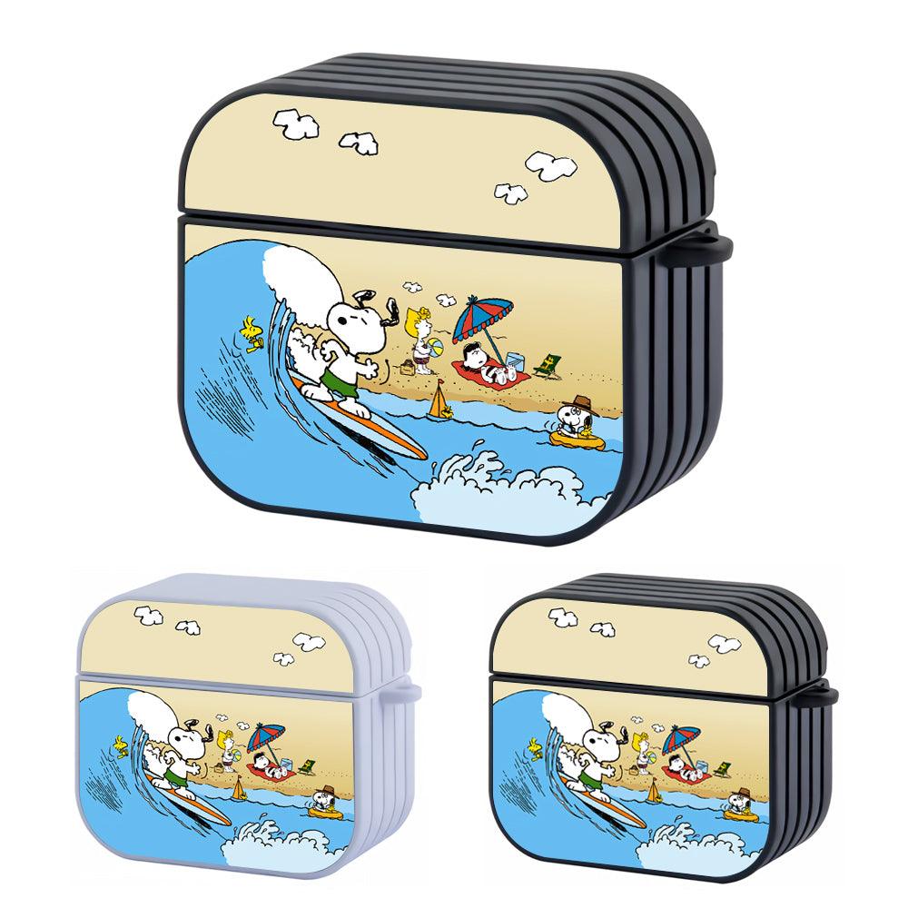 Snoopy Surfing Enjoy The Ocean Apple Airpods 4 Case