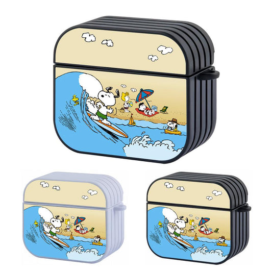 Snoopy Surfing Enjoy The Ocean Apple Airpods 4 Case