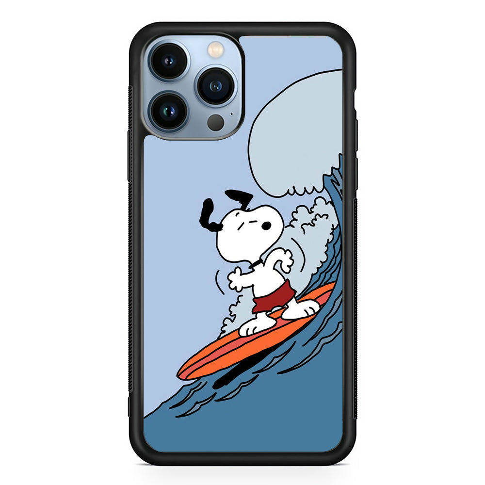 Snoopy Surfing Mode iPhone 15 Pro Case - Carneyforia
