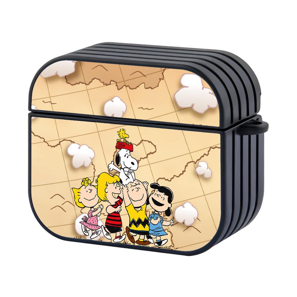 Snoopy Together Around The World Apple Airpods 4 Case Black