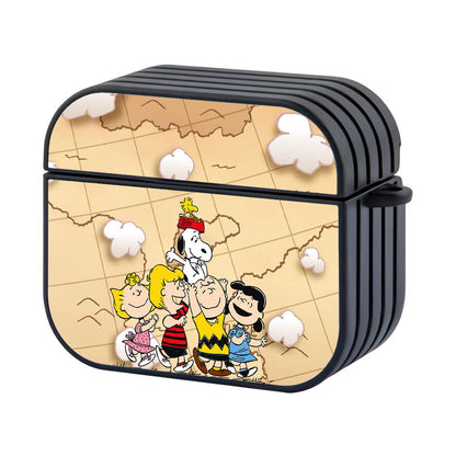 Snoopy Together Around The World Apple Airpods 4 Case Black