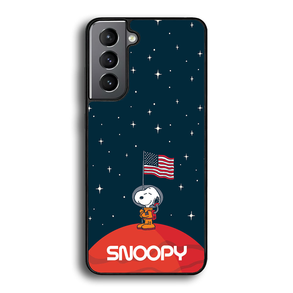 Snoopy Visiting The Moon Samsung Galaxy A16 Case - Carneyforia