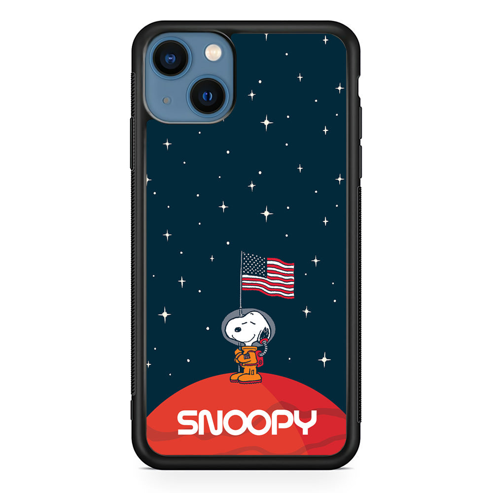 Snoopy Visiting The Moon iPhone 14 Plus Case - Carneyforia