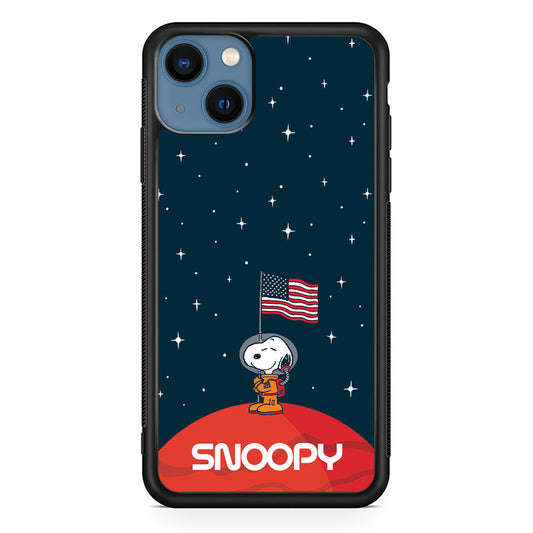 Snoopy Visiting The Moon iPhone 14 Plus Case - Carneyforia