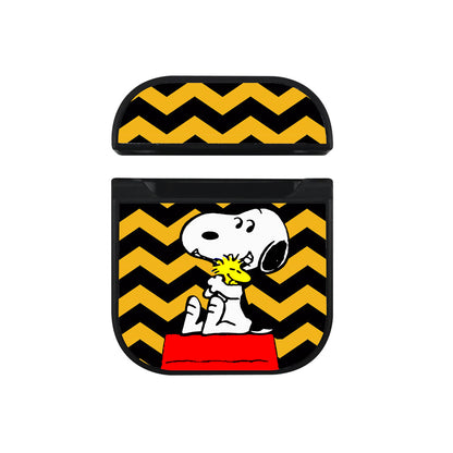 Snoopy Woodstock Best Friend Apple Airpods Case Black