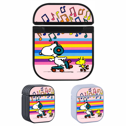 Snoopy Woodstock Roller Skating Music Apple Airpods Case