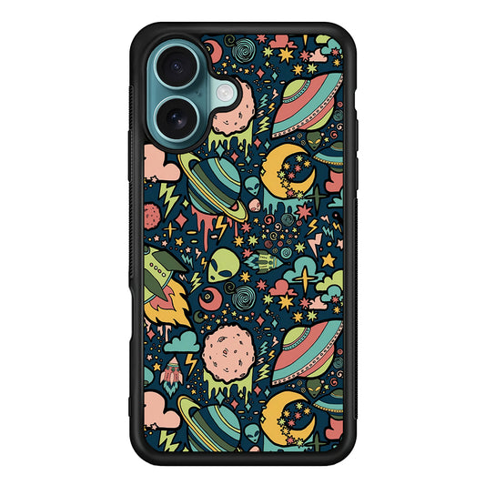 Space Content Art iPhone 16 Case