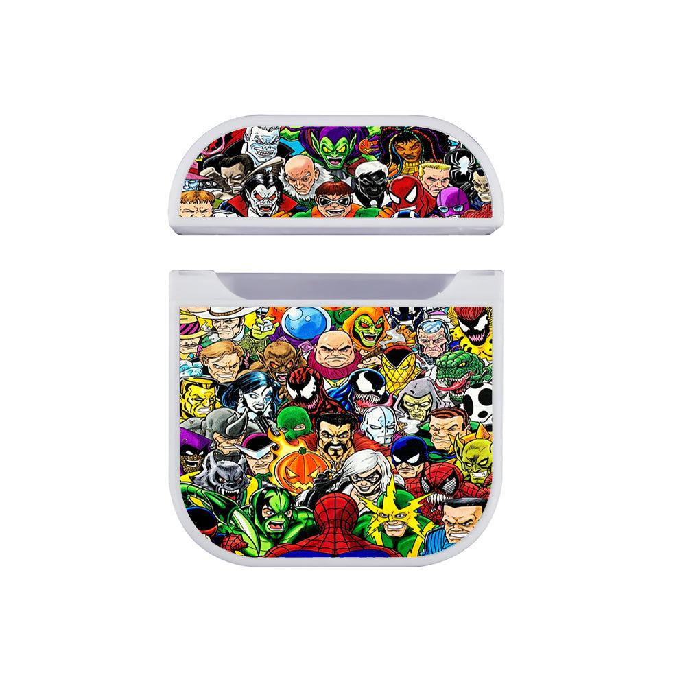 Spider-Man and His Enemies Comic Apple Airpods Case White
