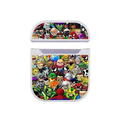 Spider-Man and His Enemies Comic Apple Airpods Case White
