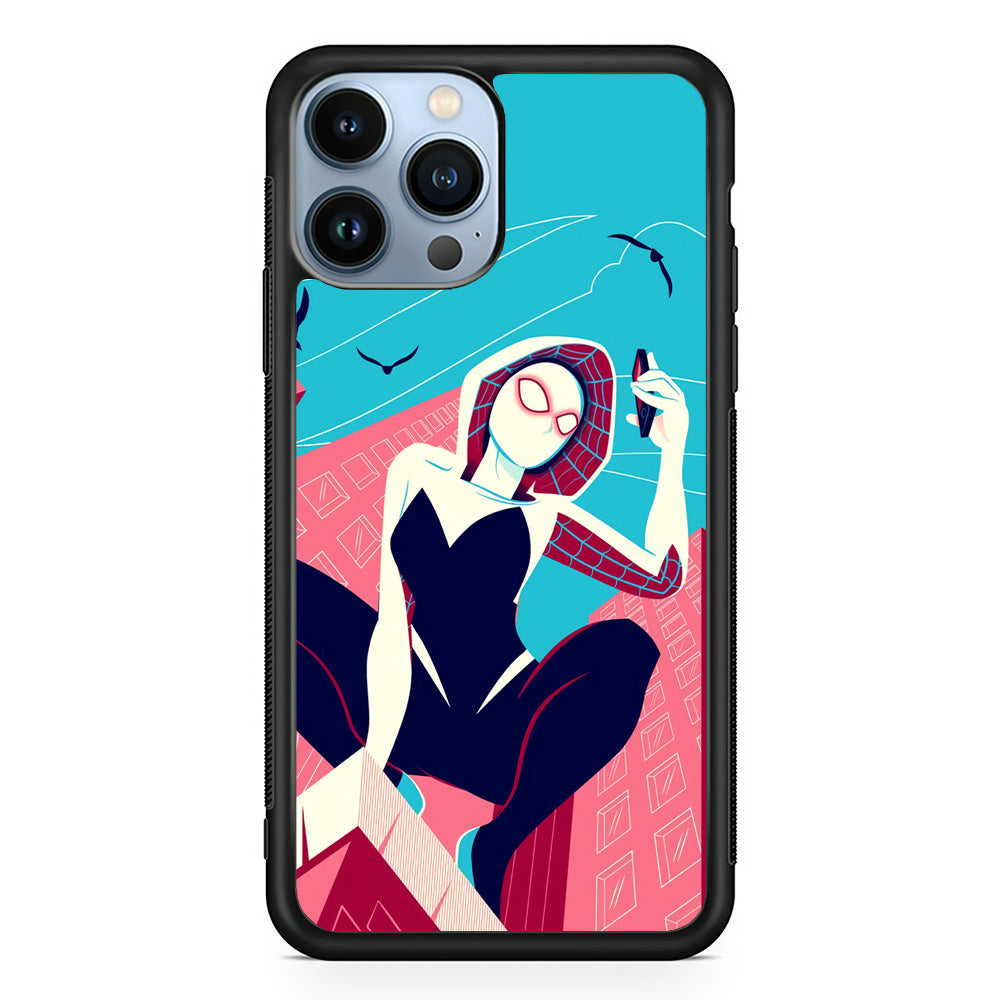 Spider Gwen Call The Comrade iPhone 15 Pro Case - Carneyforia