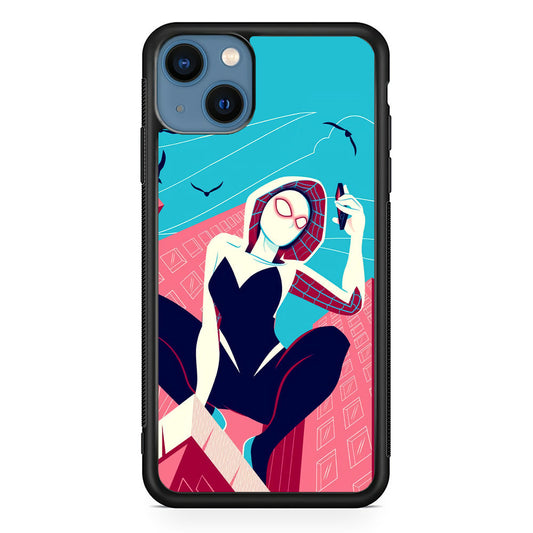 Spider Gwen Call The Comrade iPhone 14 Plus Case - Carneyforia