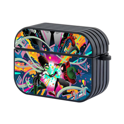 Spiderman Battle in the Air Apple Airpods Pro 2 Case Black