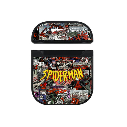 Spiderman Cover Comic Apple Airpods Case Black