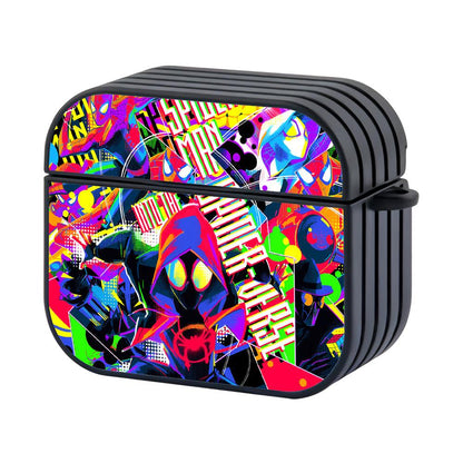 Spiderman Face in Another Universe Apple Airpods 4 Case Black